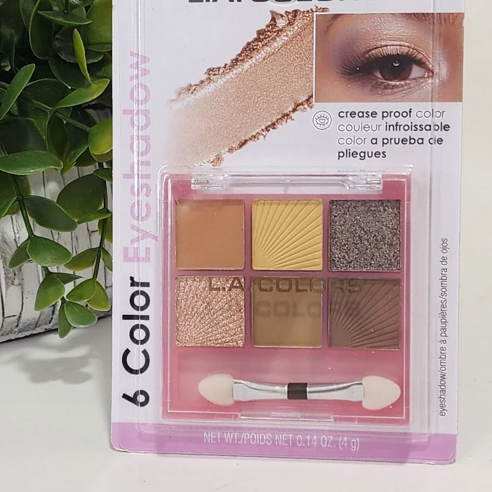 L. A. Colors 6 Color Eyeshadow Almost Nude Palette New Unopened Crease proof